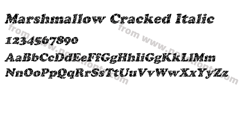 Marshmallow Cracked ItalicPreview