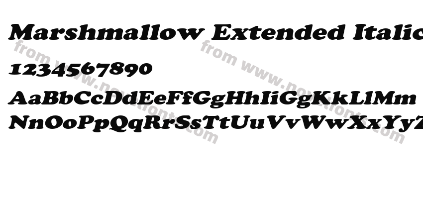 Marshmallow Extended ItalicPreview