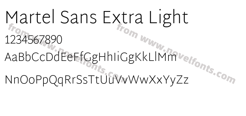 Martel Sans Extra LightPreview