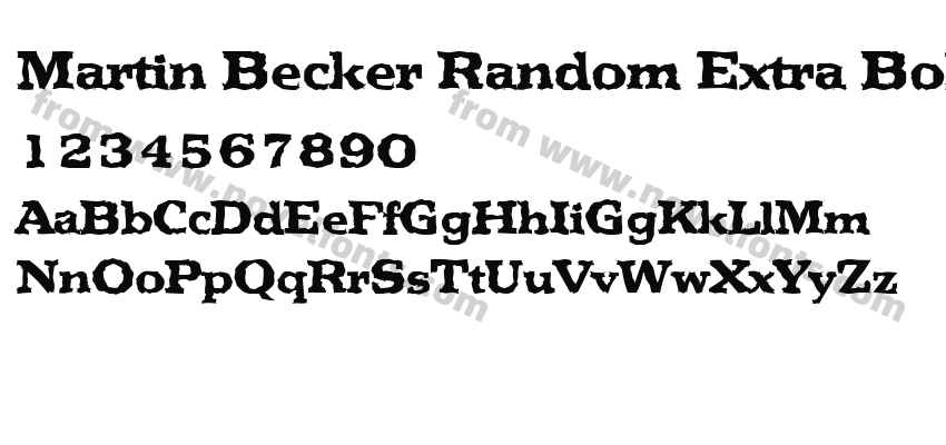 Martin Becker Random Extra Bold RegularPreview