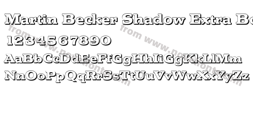 Martin Becker Shadow Extra Bold RegularPreview