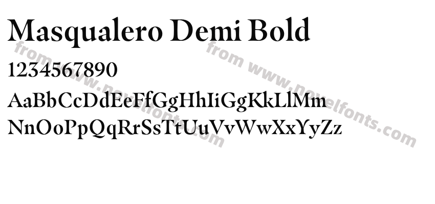 Masqualero Demi BoldPreview