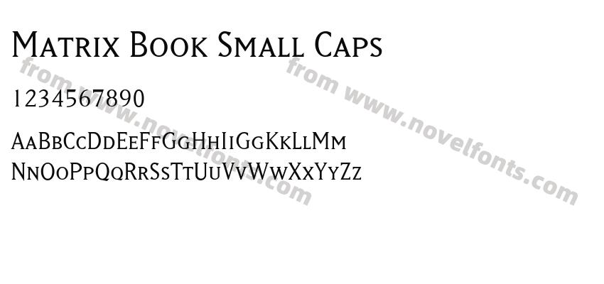 Matrix Book Small CapsPreview