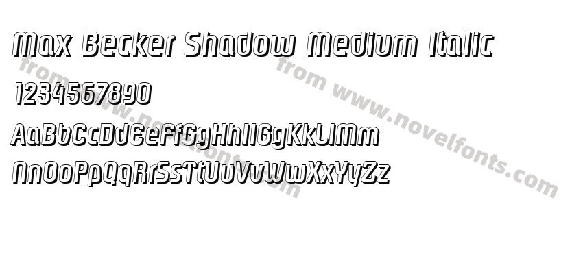 Max Becker Shadow Medium ItalicPreview