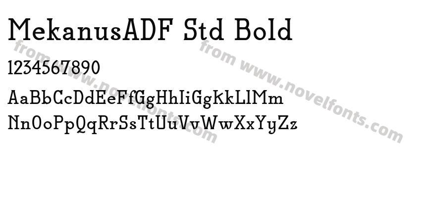 MekanusADF Std BoldPreview