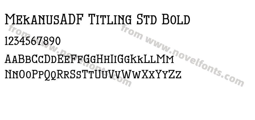 MekanusADF Titling Std BoldPreview