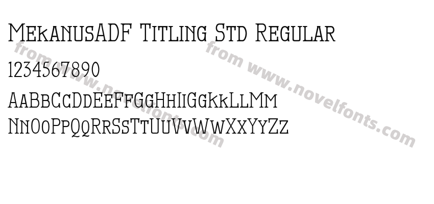 MekanusADF Titling Std RegularPreview