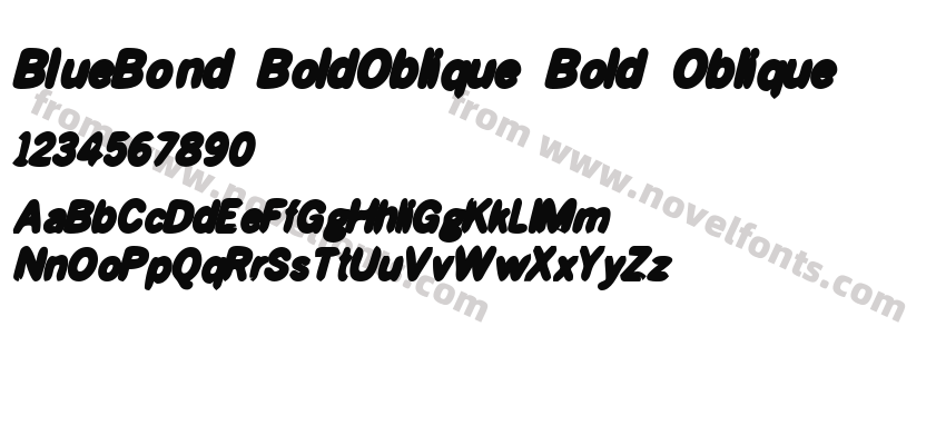 BlueBond BoldOblique Bold ObliquePreview