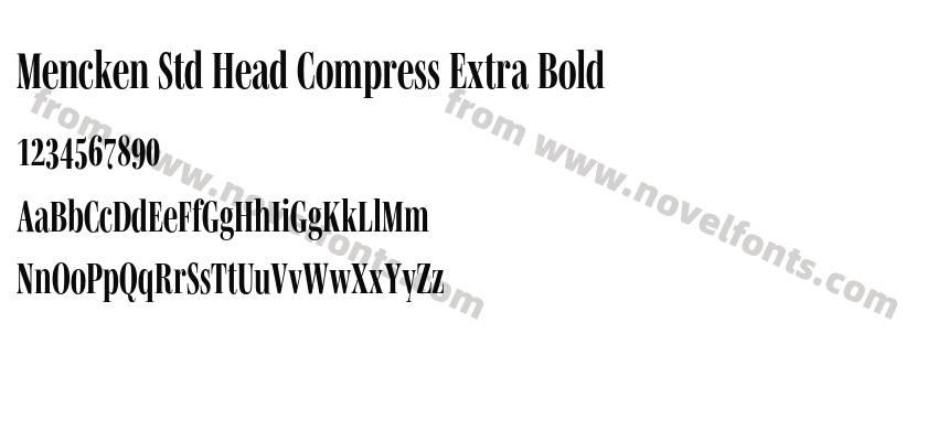 Mencken Std Head Compress Extra BoldPreview