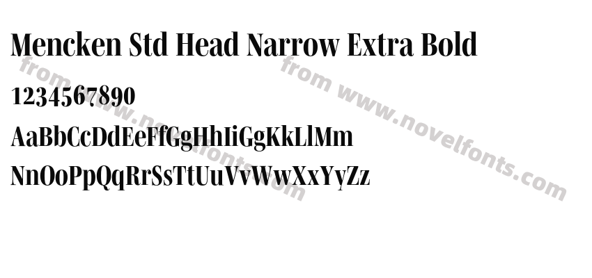 Mencken Std Head Narrow Extra BoldPreview