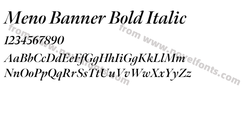 Meno Banner Bold ItalicPreview