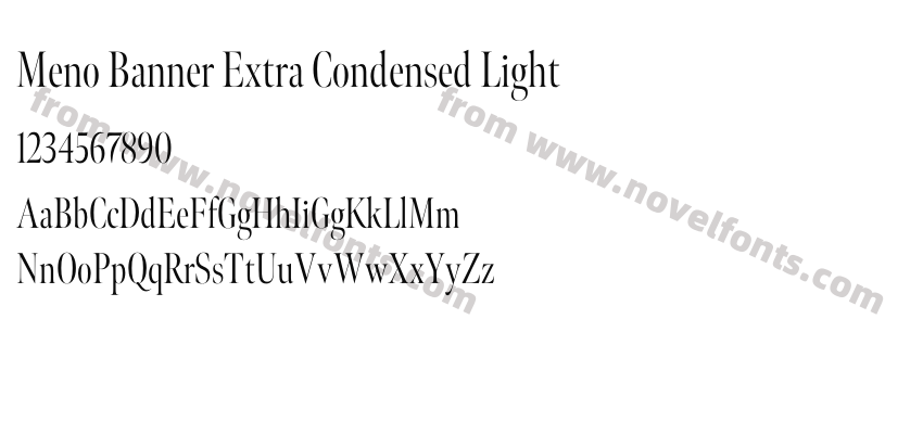 Meno Banner Extra Condensed LightPreview