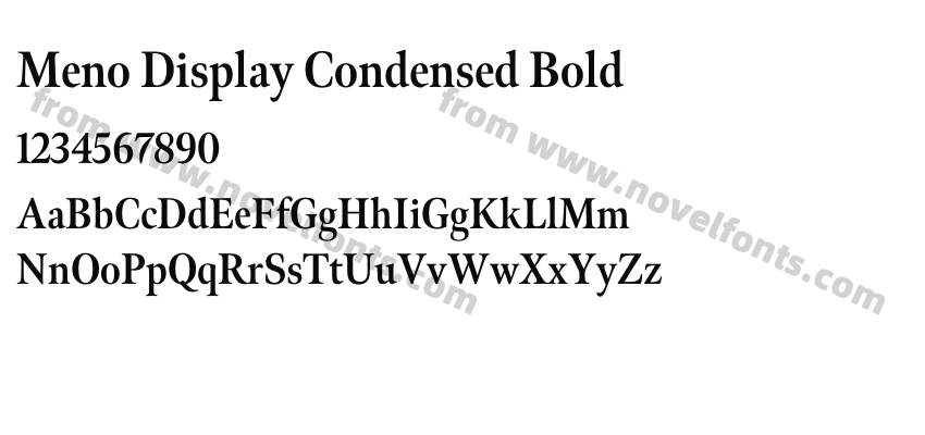 Meno Display Condensed BoldPreview