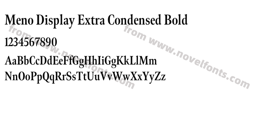 Meno Display Extra Condensed BoldPreview