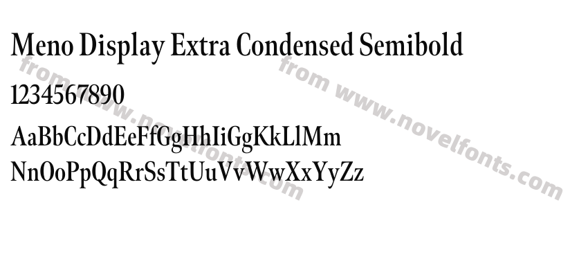 Meno Display Extra Condensed SemiboldPreview