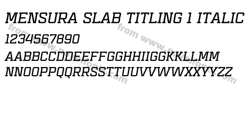 Mensura Slab Titling 1 ItalicPreview