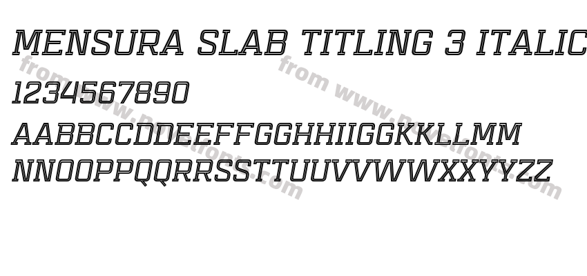 Mensura Slab Titling 3 ItalicPreview