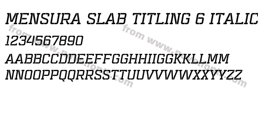 Mensura Slab Titling 6 ItalicPreview