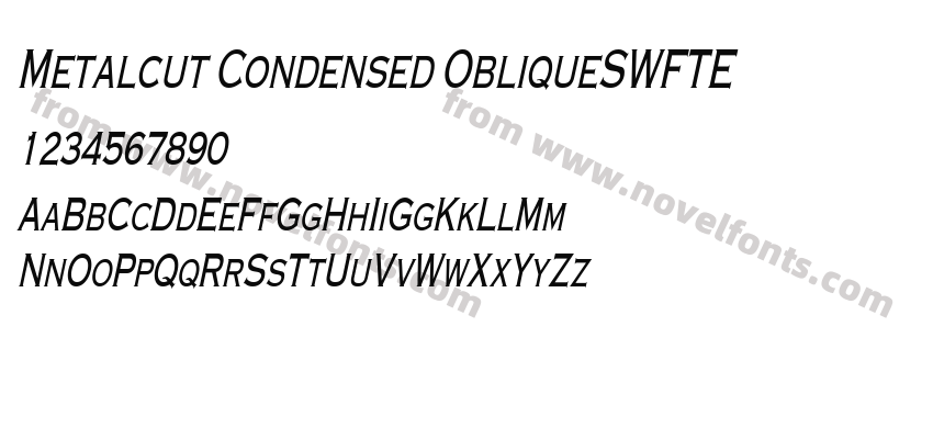 Metalcut Condensed ObliqueSWFTEPreview