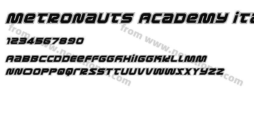 Metronauts Academy ItalicPreview