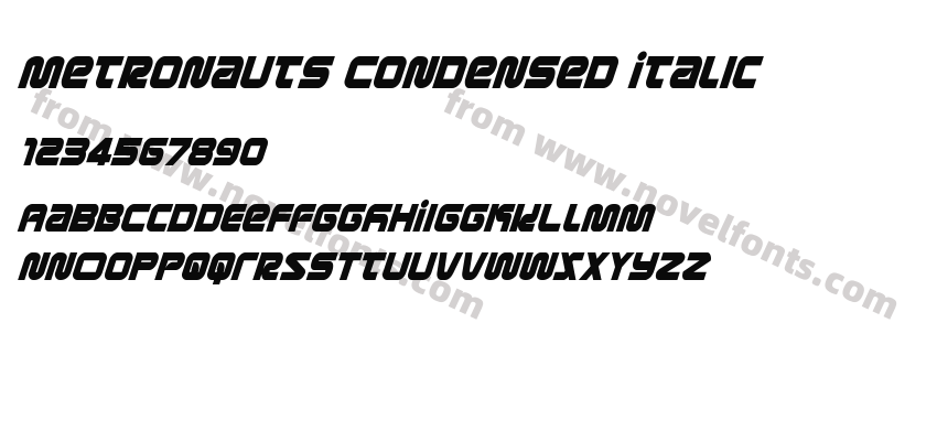 Metronauts Condensed ItalicPreview