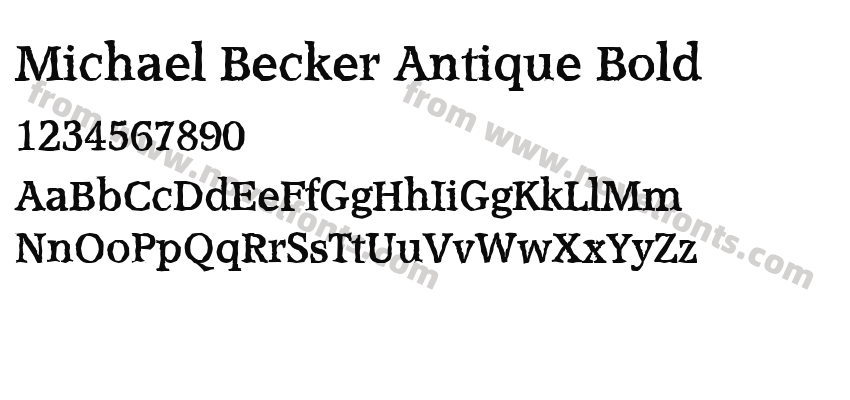 Michael Becker Antique BoldPreview