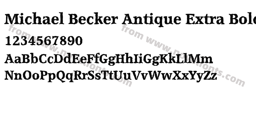 Michael Becker Antique Extra Bold RegularPreview