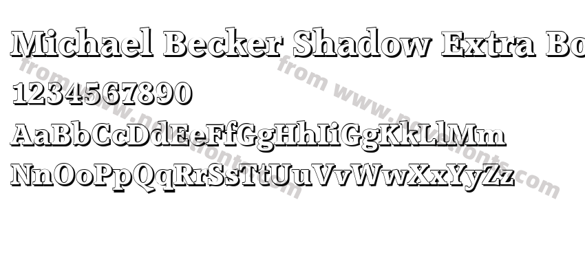 Michael Becker Shadow Extra BoldPreview