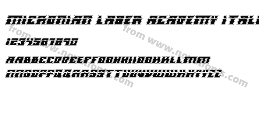 Micronian Laser Academy ItalicPreview