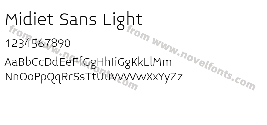 Midiet Sans LightPreview