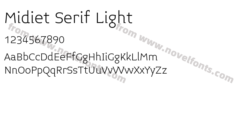 Midiet Serif LightPreview