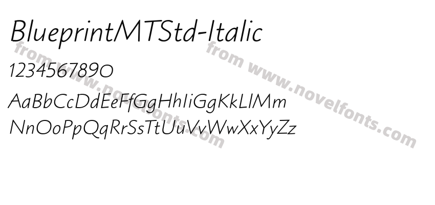 BlueprintMTStd-ItalicPreview