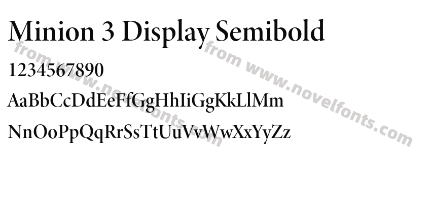 Minion 3 Display SemiboldPreview