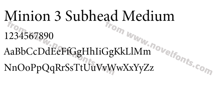 Minion 3 Subhead MediumPreview