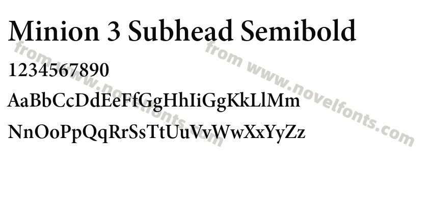 Minion 3 Subhead SemiboldPreview