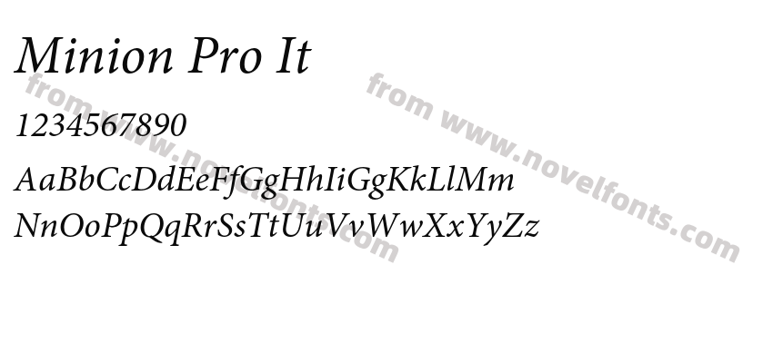 Minion Pro ItPreview