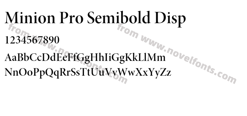 Minion Pro Semibold DispPreview