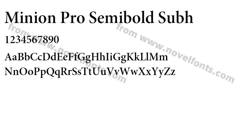 Minion Pro Semibold SubhPreview