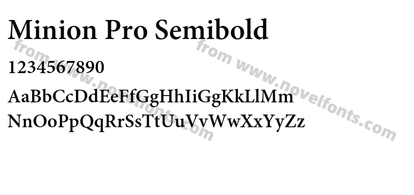 Minion Pro SemiboldPreview