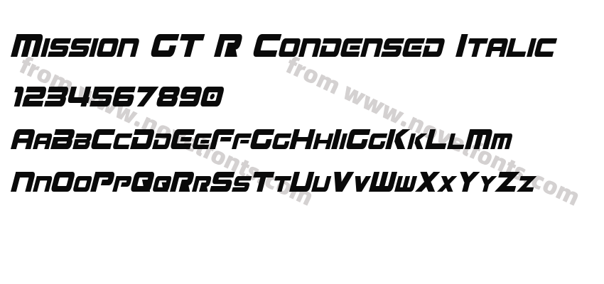 Mission GT-R Condensed ItalicPreview