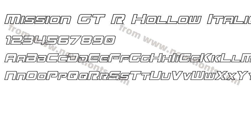 Mission GT-R Hollow ItalicPreview