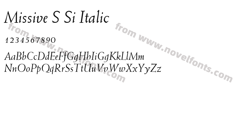 Missive SSi ItalicPreview