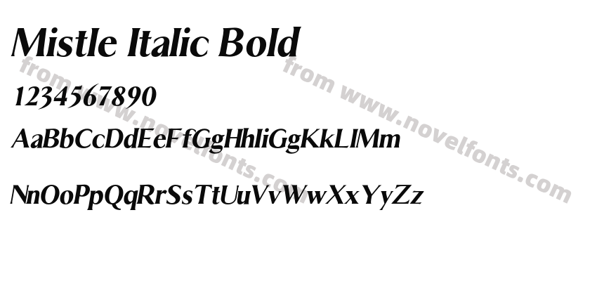 Mistle Italic BoldPreview