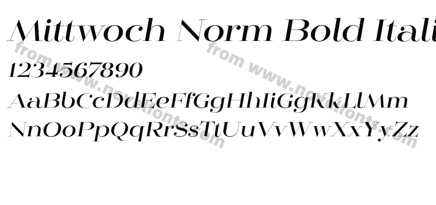 Mittwoch Norm Bold ItalicPreview