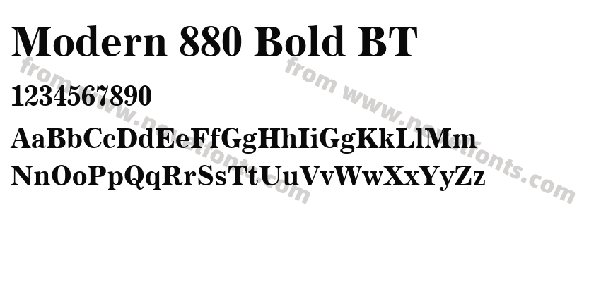 Modern 880 Bold BTPreview