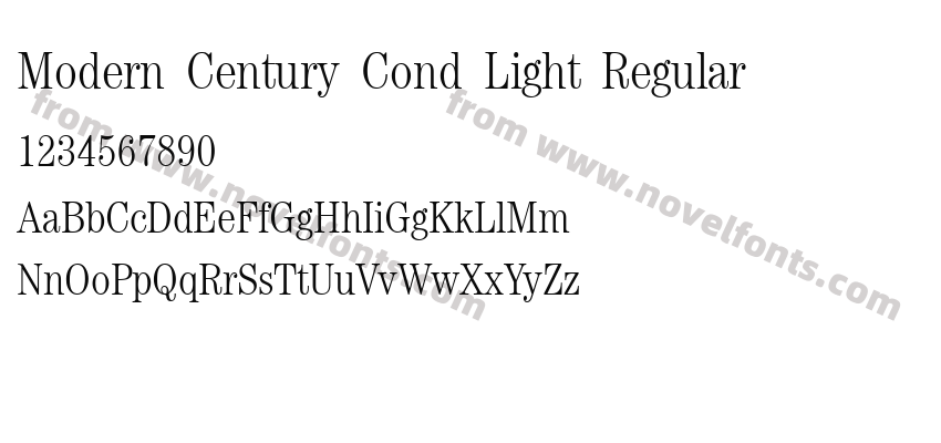 Modern Century Cond Light RegularPreview