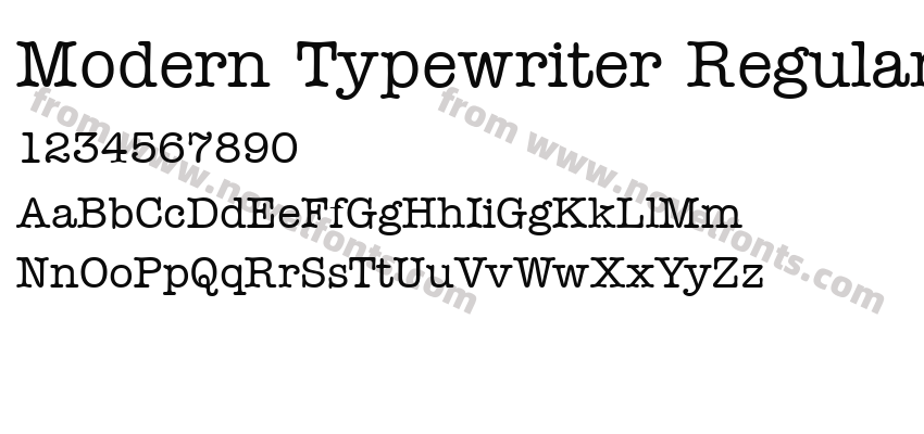 Modern Typewriter RegularPreview