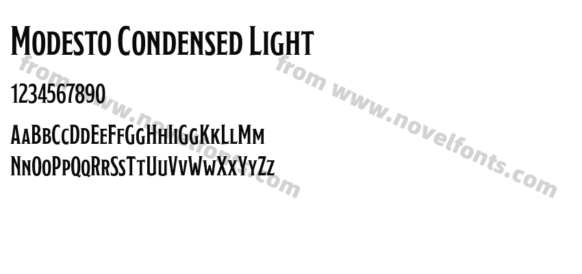 Modesto Condensed LightPreview