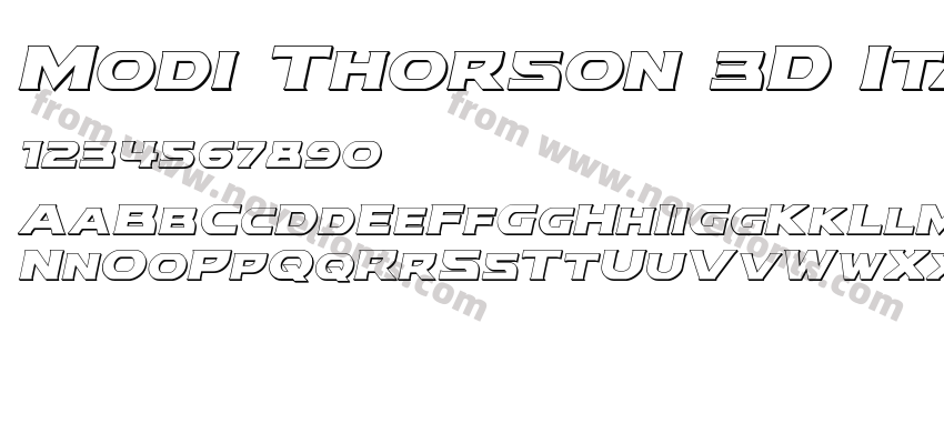 Modi Thorson 3D ItalicPreview