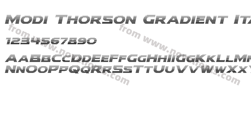 Modi Thorson Gradient ItalicPreview